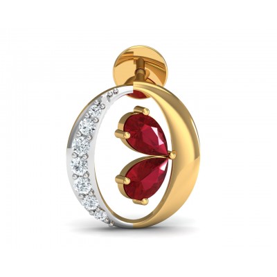 Chiti Ruby Diamond Earrings